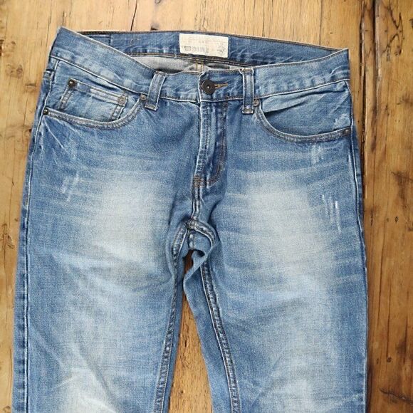 ECKO UNLTD JEANS 711 SLIM FIT DISTRESSED BLUE DENIM JEANS SIZE 30 - Picture 5 of 9